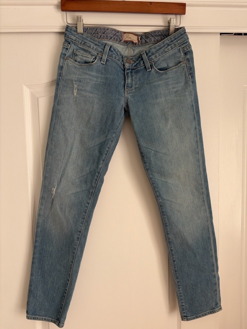 Paige Premium Denim Jeans Womens 28 Low Rise Skinny Blue Stretch Y2K